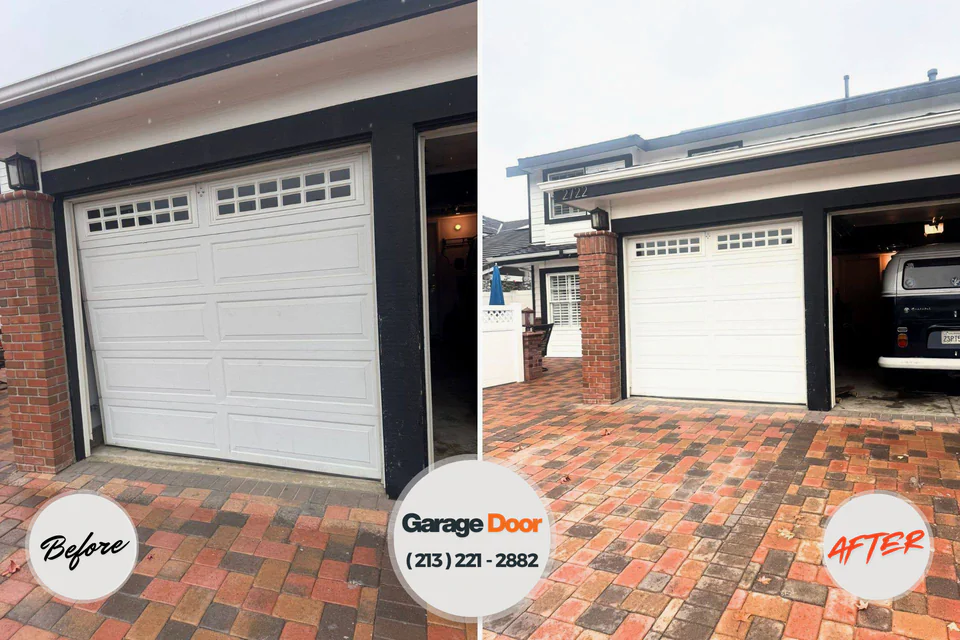 Before and after: garage door repair South Plainfield, NJ